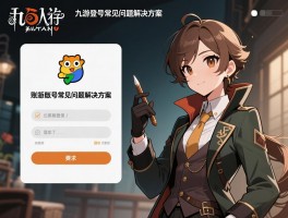 第五人格九游版账号登录常见问题解决方案
