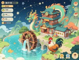 江南百景图攻略：鸡鸣山星宿关卡通关技巧与龙宫周年庆活动指南，解锁动态水车建筑