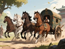 四匹马打一成语是什么，驷马难追有何深意，哪里可以参观古代车马