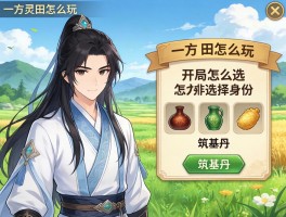 一方灵田怎么玩,开局怎么选择身份,筑基丹怎么获得