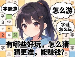 字谜游戏怎么玩,有哪些好玩,怎么猜更准,能赚钱吗