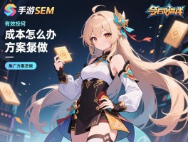 手游SEM如何有效投放，成本高怎么办，推广方案怎么做