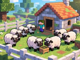 我的世界羊怎么繁殖,用什么引,颜色怎么遗传,羊圈怎么建