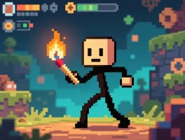 像素工艺火柴人,如何设计动画动作,在游戏开发中怎样应用