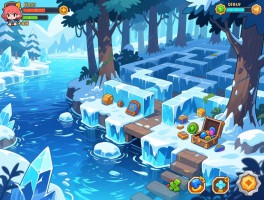 冰封之美攻略：河边场景如何通关,森林迷宫怎么解谜,物品收集有什么技巧？