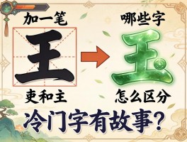 王字加一笔变哪些字,玉和主怎么区分,冷门字有故事吗