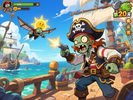 海盗港湾攻略，飞行僵尸怎么对付,第20天如何通关,阳光如何快速生产