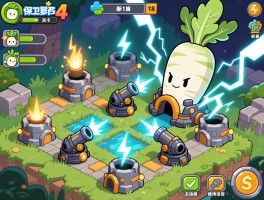 白萝卜传奇18通关攻略详解，保卫萝卜4新关卡炮塔布局与闪电灯维持技巧教学