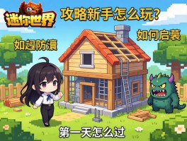 迷你世界攻略新手怎么玩,第一天怎么过,如何建房子防怪