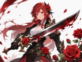 血蔷薇，在动漫里是什么武器，花语代表什么，游戏中有何角色设定