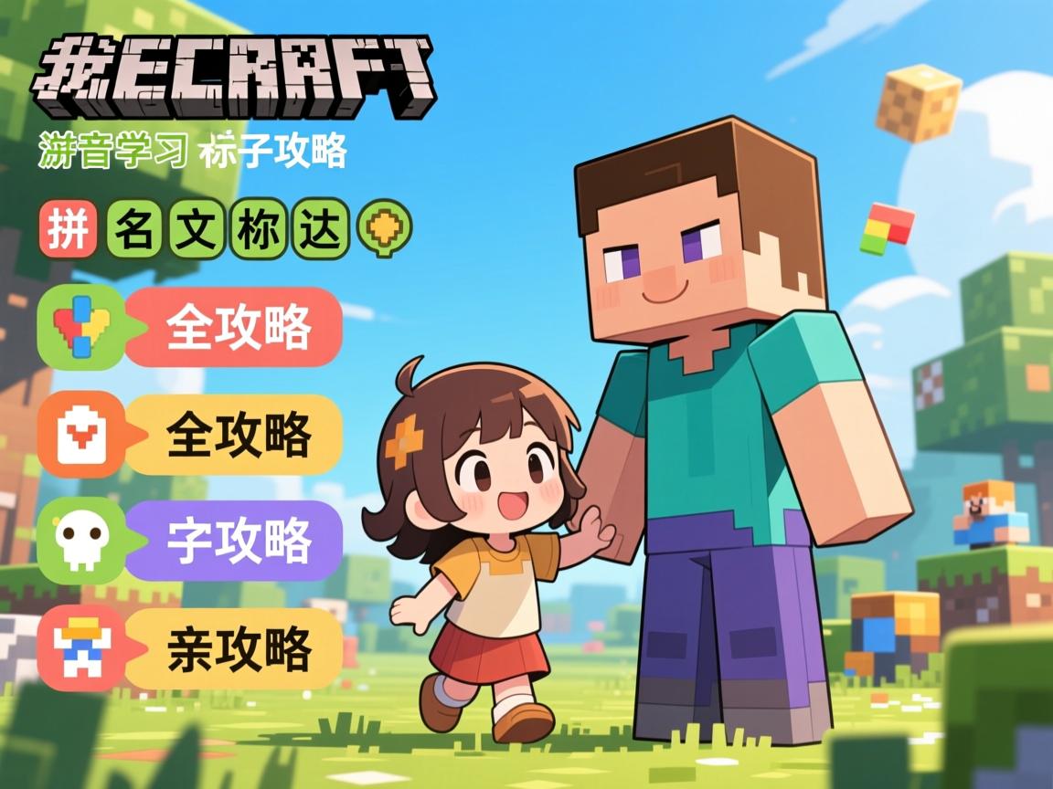 我的世界拼音学习与中文名称标注全攻略,游戏化拼音启蒙教程与亲子互动指南 我的世界拼音学习与中文名称标注全攻略,游戏化拼音启蒙教程与亲子互动指南