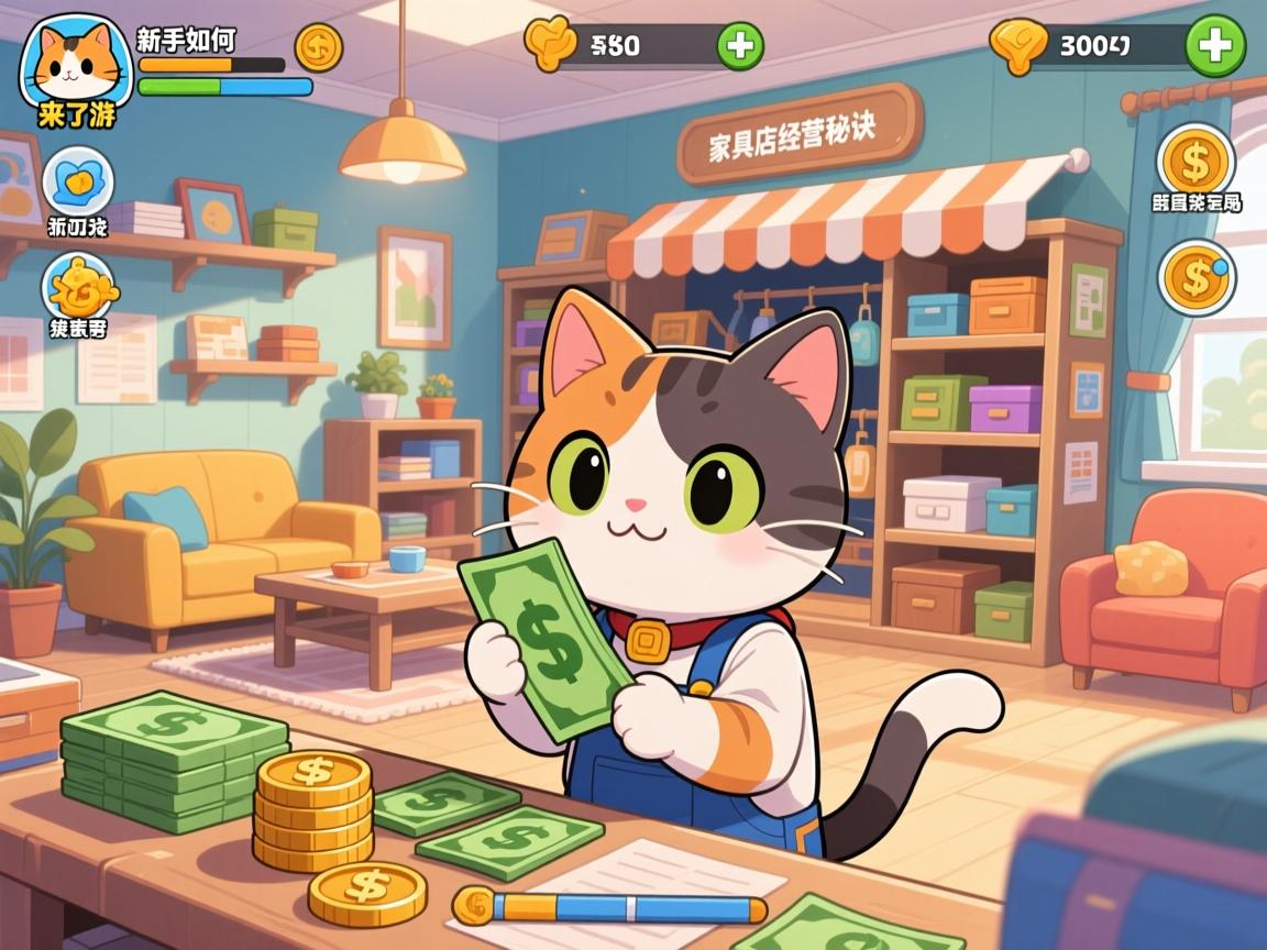 猫来了手游怎么玩,新手如何快速赚钱,家具店经营秘诀 猫来了手游怎么玩,新手如何快速赚钱,家具店经营秘诀