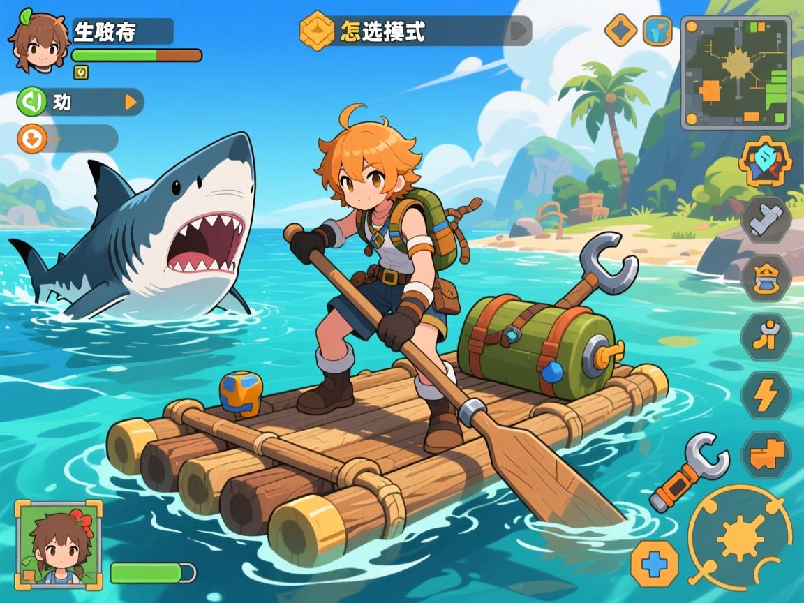 木筏求生攻略怎么选择模式,如何防御鲨鱼,工具怎么合成 木筏求生攻略怎么选择模式,如何防御鲨鱼,工具怎么合成