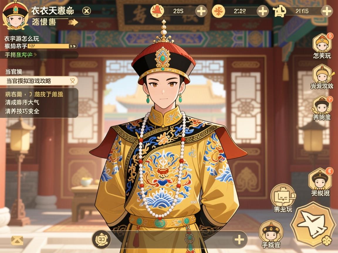 布衣天子手游怎么玩,当官模拟游戏攻略,清宫养成技巧大全 布衣天子手游怎么玩,当官模拟游戏攻略,清宫养成技巧大全