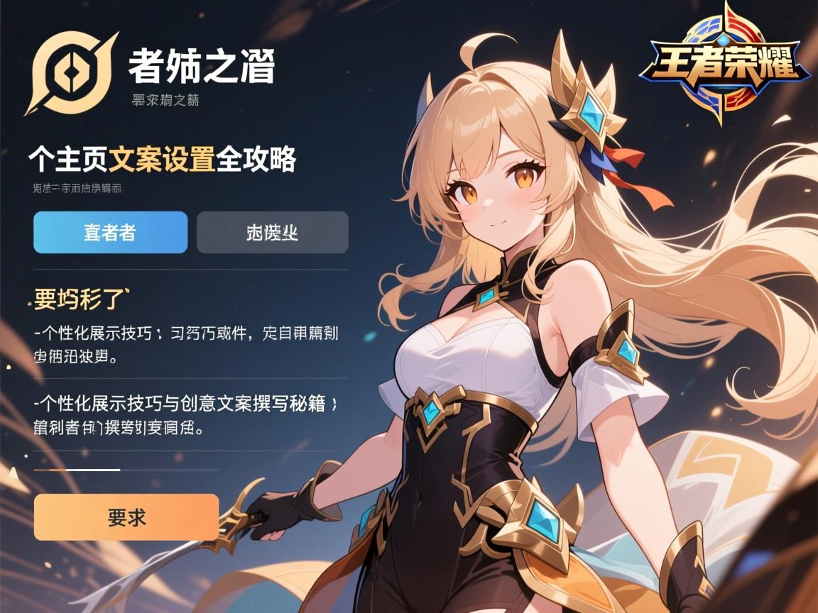 王者荣耀个人主页文案设置全攻略:个性化展示技巧与创意文案撰写秘籍 王者荣耀个人主页文案设置全攻略:个性化展示技巧与创意文案撰写秘籍