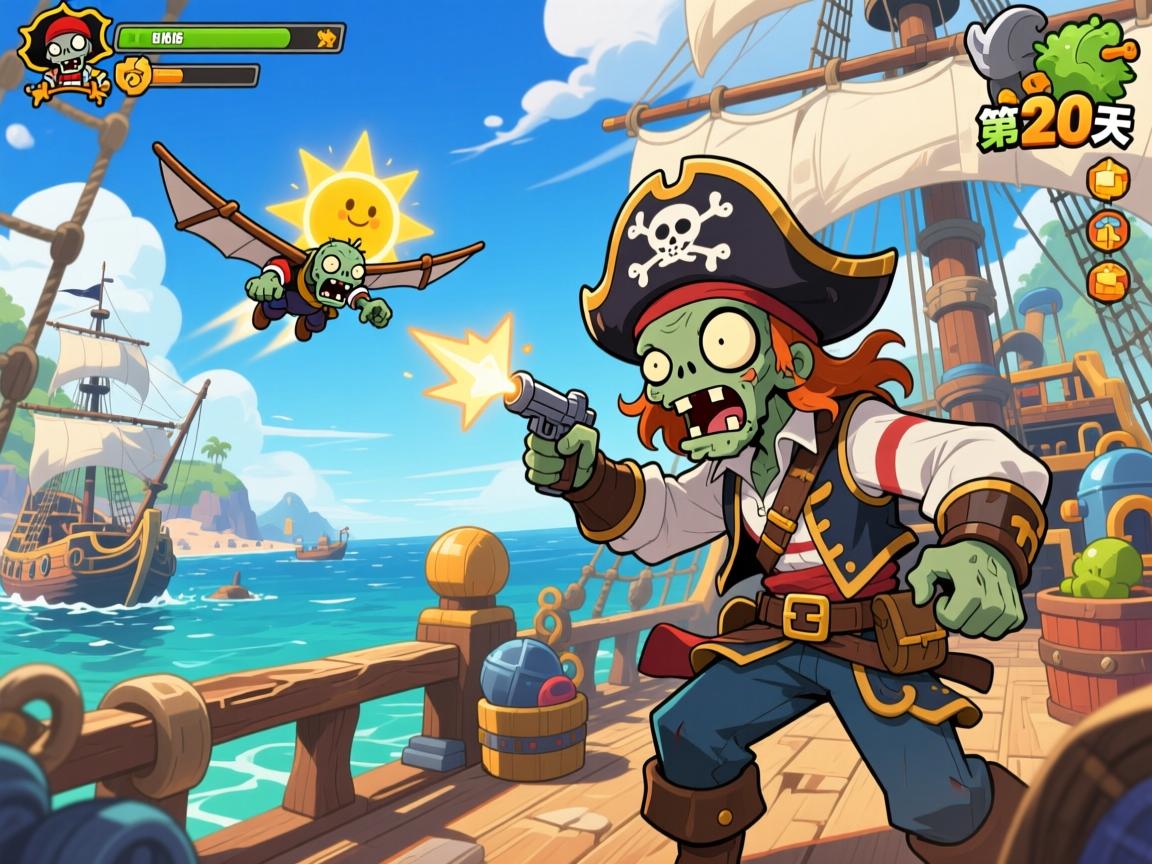 海盗港湾攻略,飞行僵尸怎么对付,第20天如何通关,阳光如何快速生产 海盗港湾攻略,飞行僵尸怎么对付,第20天如何通关,阳光如何快速生产