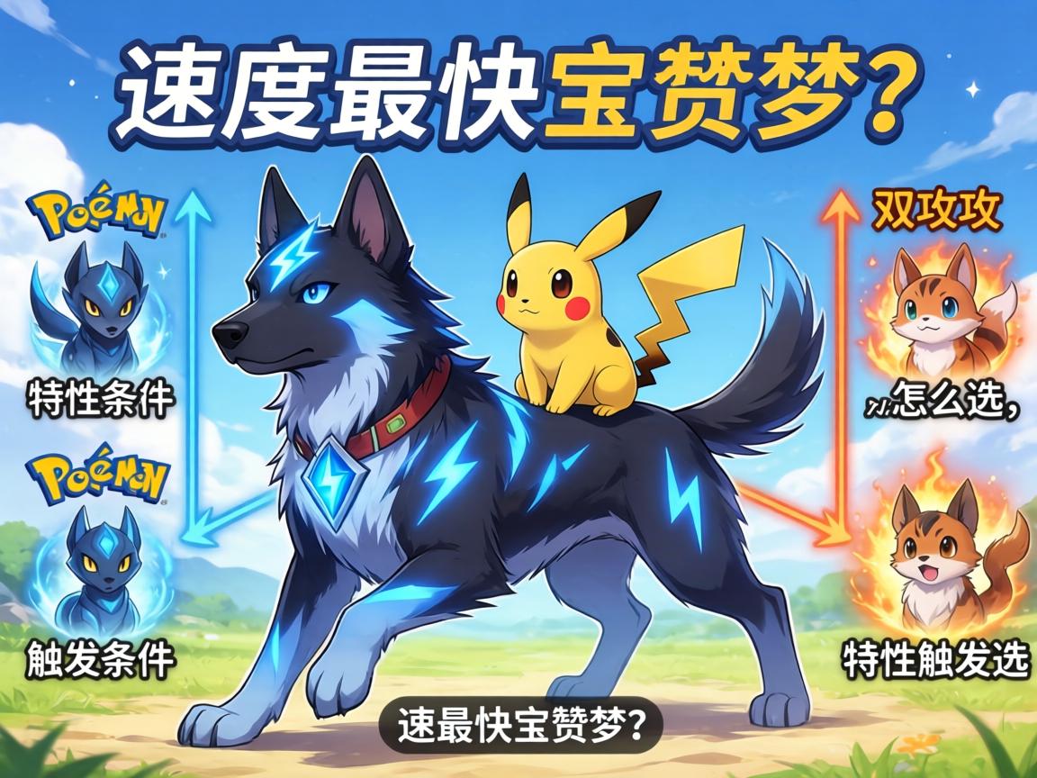 逐电犬:速度最快宝可梦?双攻怎么选,特性触发条件? 逐电犬:速度最快宝可梦?双攻怎么选,特性触发条件?