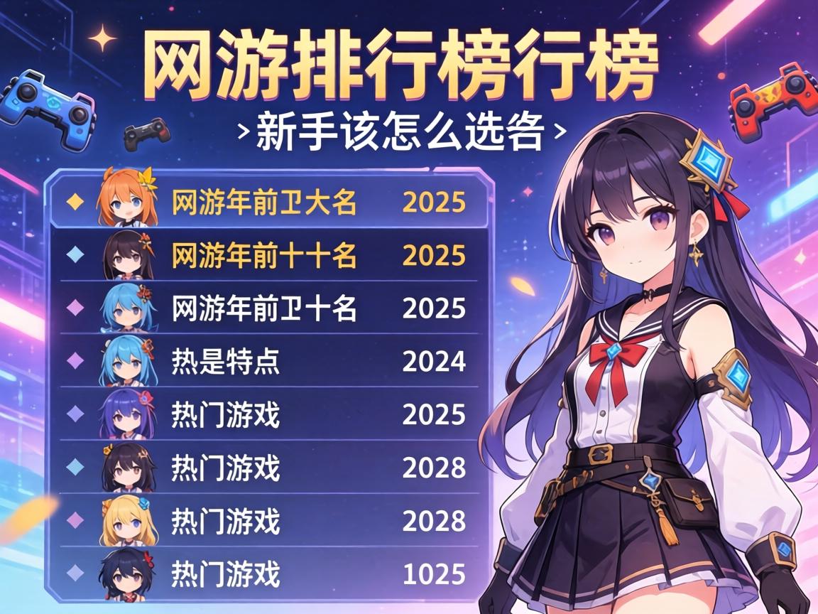 网游排行榜,2025年前十名有哪些,新手该怎么选,热门游戏特点是什么 网游排行榜,2025年前十名有哪些,新手该怎么选,热门游戏特点是什么