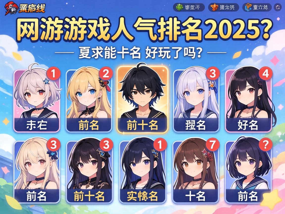 网游游戏人气排名2025,前十名有哪些,好玩吗? 网游游戏人气排名2025,前十名有哪些,好玩吗?